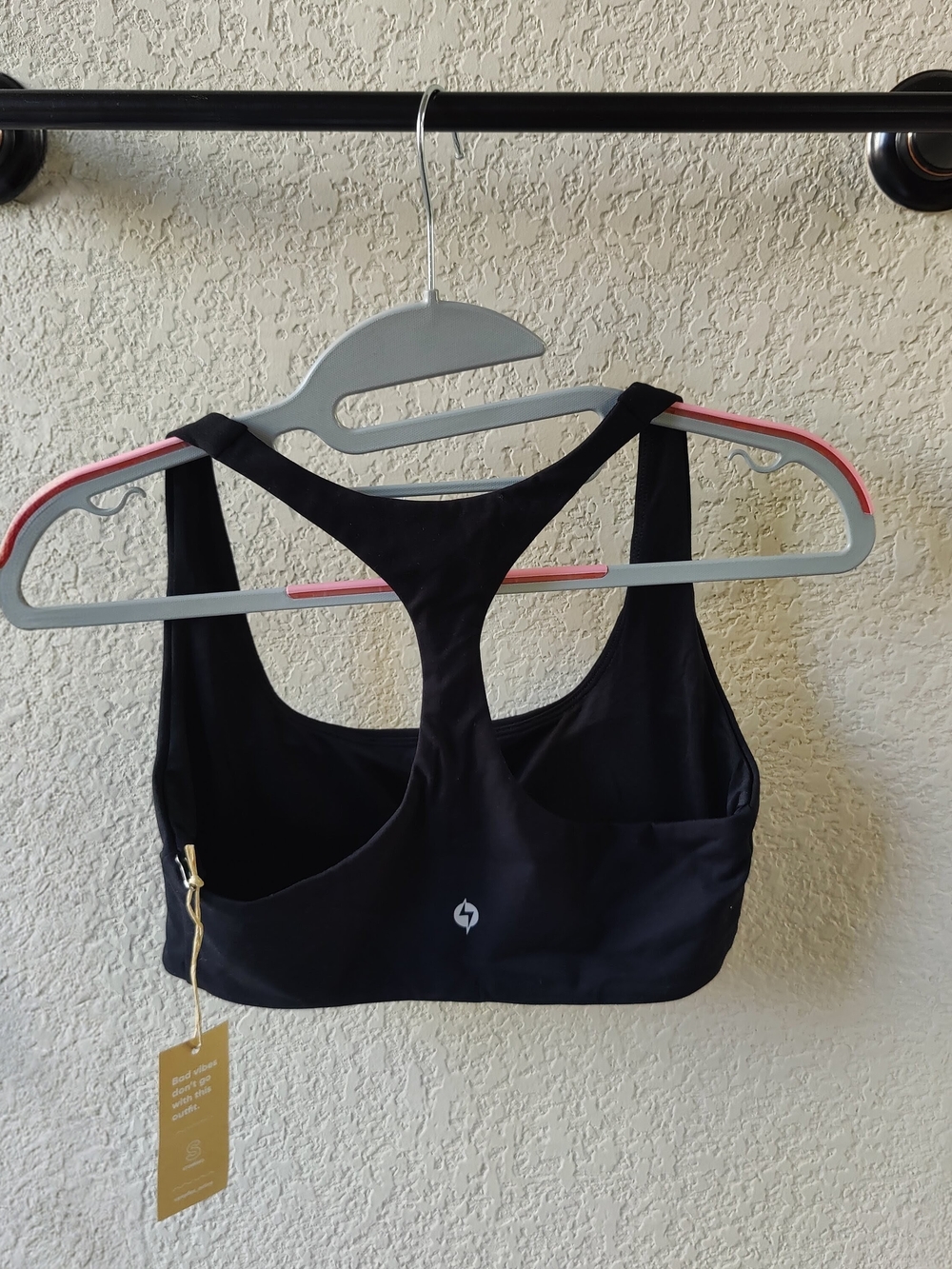 POPFLEX Black Racerback Sports Bra - Picture 6 of 8